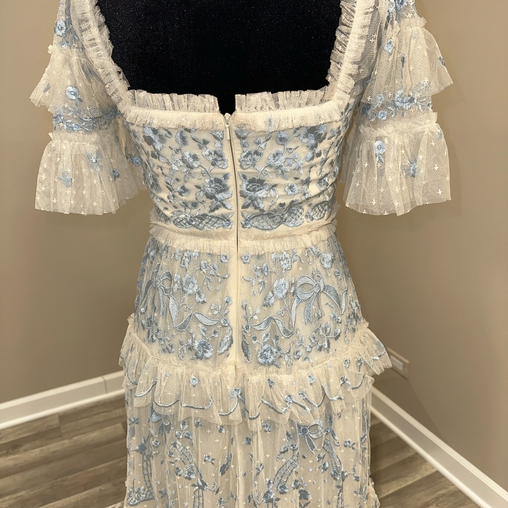 Needle & Thread Blue and Cream Lace Dress - Picture 11 of 12
